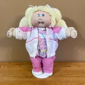 Vintage Cabbage Patch Kids Doll HM9 Lemon Ponytails HTF Pink Windbreaker Outfit